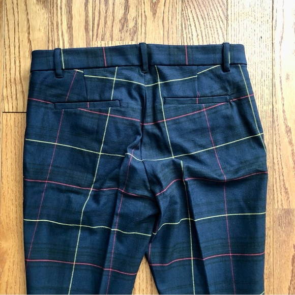 Gap Curvy Signature Skinny Ankle Plaid Navy Blue Pants Women’s Size 6 - Picture 6 of 9